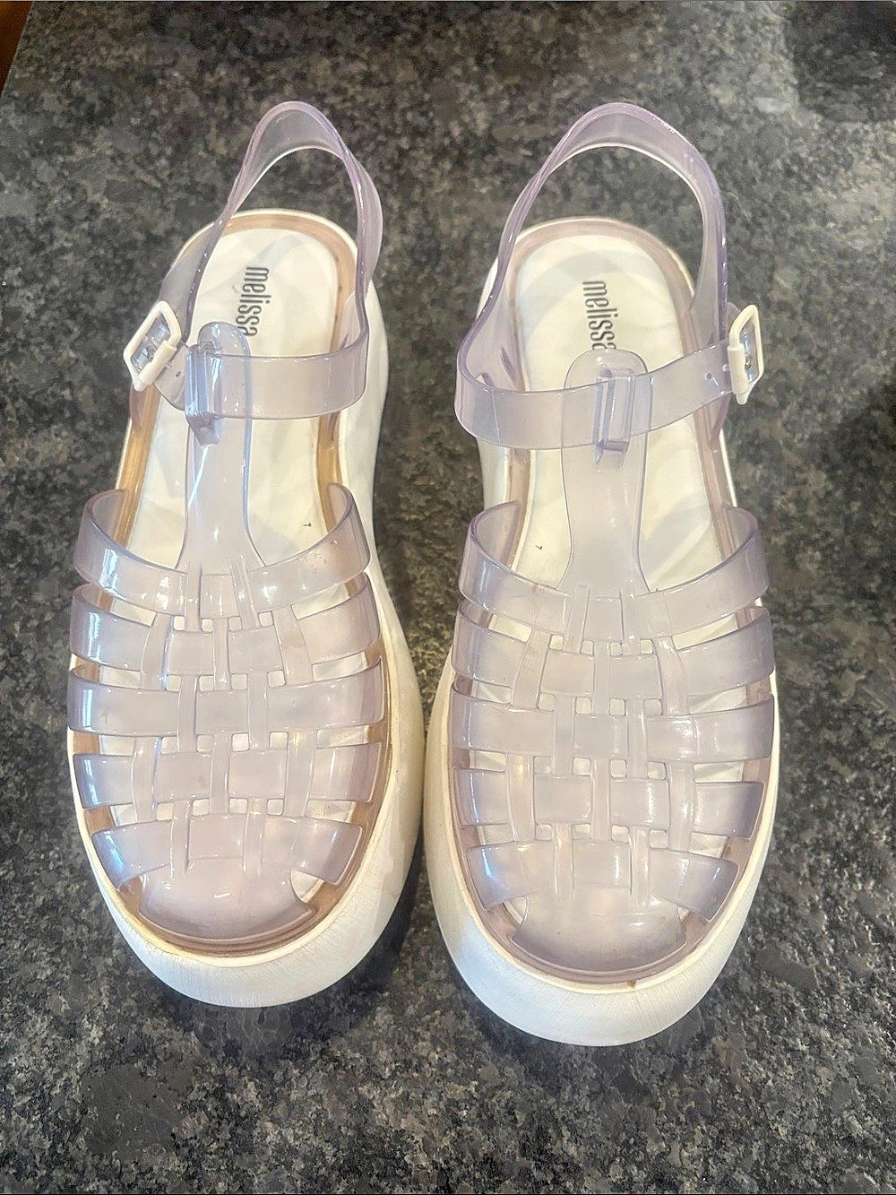 Melissa Possession Platform II Jelly Sandals in Clear